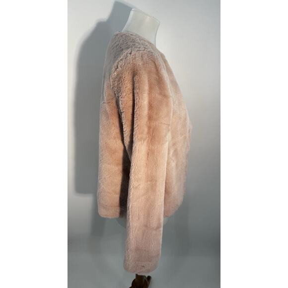 NWT H&M Divided Pink Faux Fur Jacket Women’s Small S Plush Soft Winter Coat Boho - Picture 3 of 6